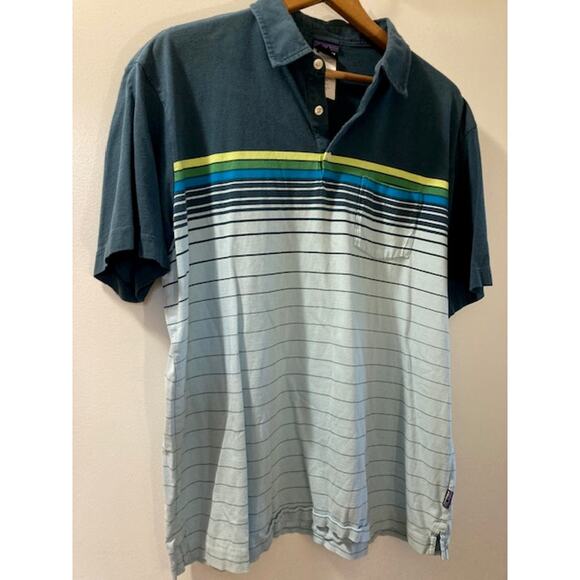 Men's Patagonia Striped Collared Shirt - Size Large - Picture 3 of 6